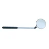 Telescoping Inspection Mirror: Round, Glass Mirror, Vinyl Handle