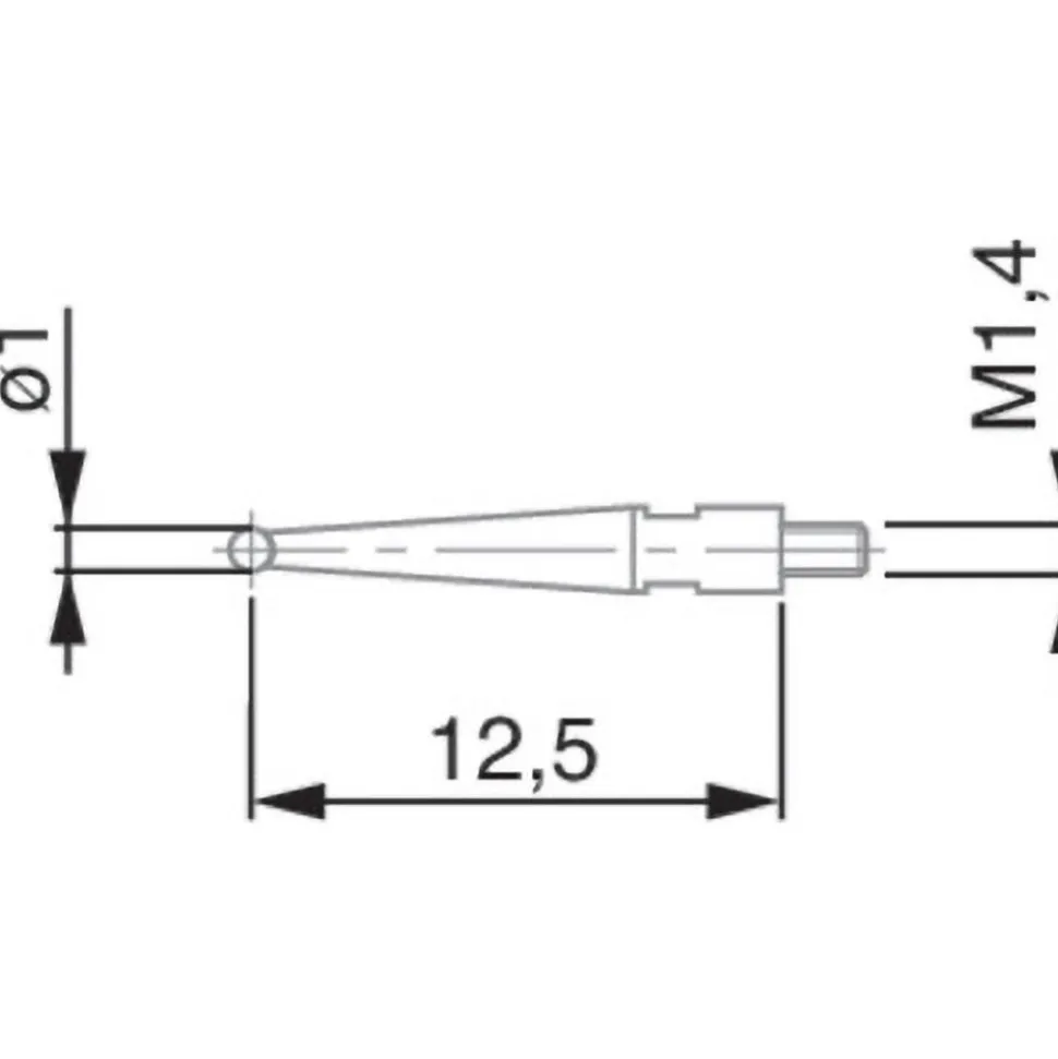 Test Indicator Contact Point: 0.0400" Ball Dia, Carbide Contact Point