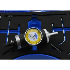 Test Indicator Kit: 7 Pc, 0.2500" Max, 1.6000" Dial Dia, 0-5-0, 0.0002" Accuracy