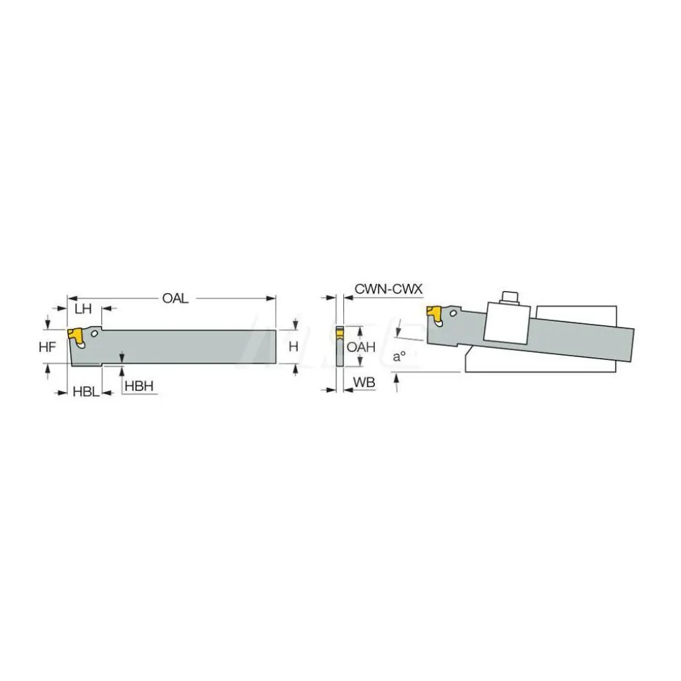 TGFS Single End Neutral Indexable Cutoff Blade
