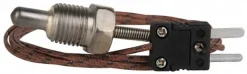 Thermocouple Probe: Type J, Pipe Plug Probe, Grounded