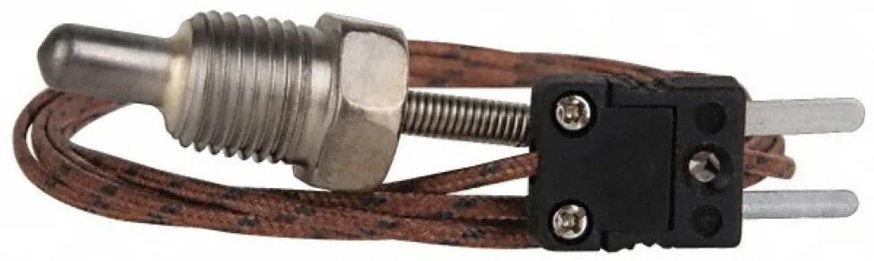 Thermocouple Probe: Type J, Pipe Plug Probe, Grounded