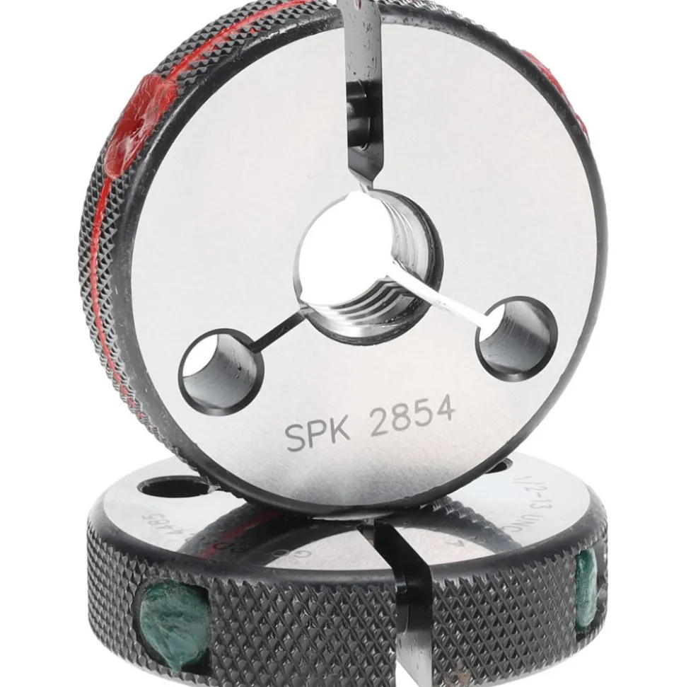 Threaded Ring Gage: 1/2-13 Thread, Class 2A, Go & No Go