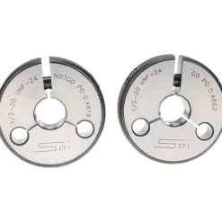 Threaded Ring Gage: 1/2-20 Thread, Class 2A, Go & No Go