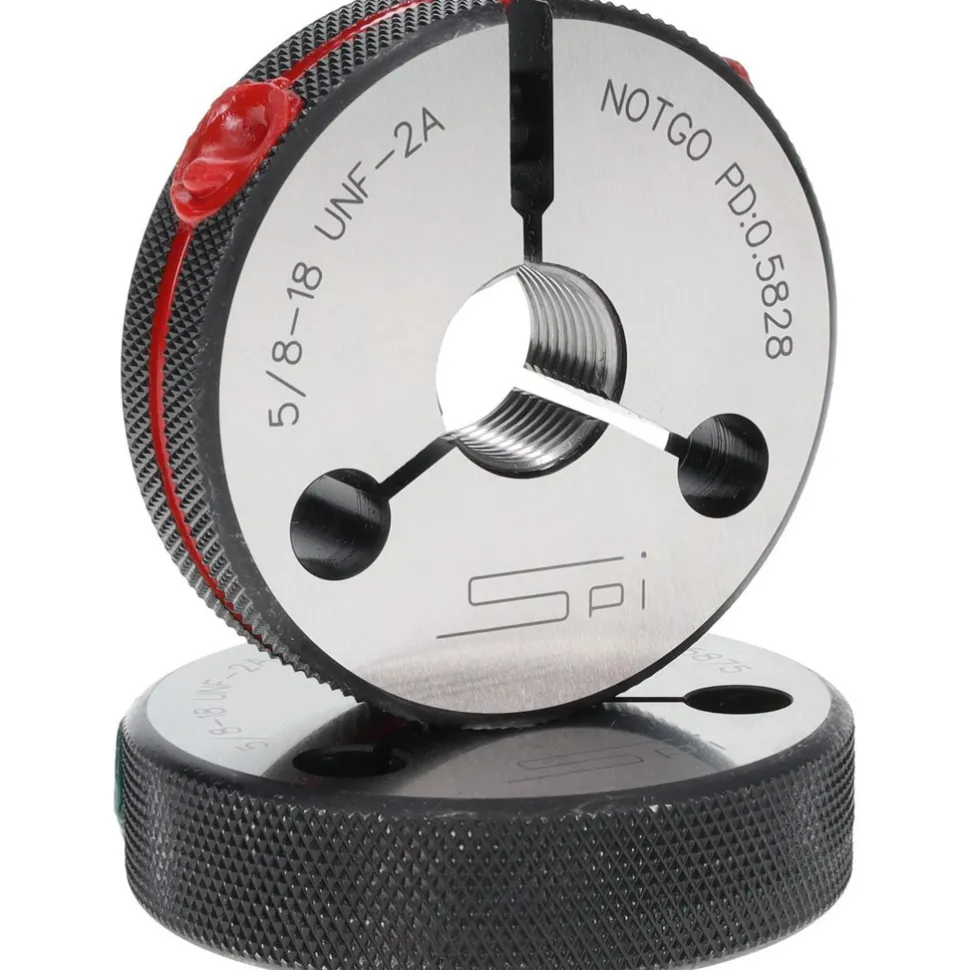 Threaded Ring Gage: 5/8-18 Thread, Class 2A, Go & No Go