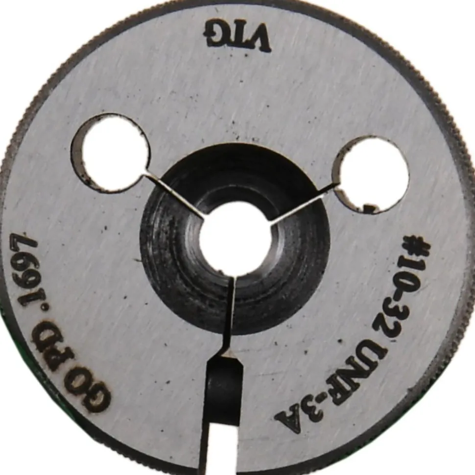 Threaded Ring Gage: #10-32 Thread, UNF, Class 3A, Go