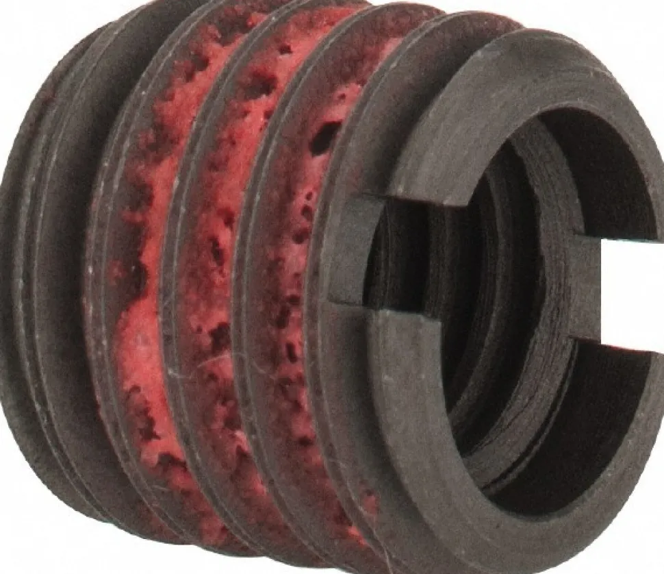 Thread Locking Insert: 3/8-16 Internal Thread, 9/16-12 External Thread, UNC, 33/64" OAL, Self-Lock Wall