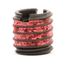 Thread Locking Insert: 1/4-20 Internal Thread, 3/8-16 External Thread, UNC, 3/8" OAL, Self-Lock Wall