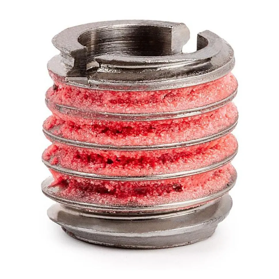 Thread Locking Insert: 5/16-18 Internal Thread, 1/2-13 External Thread, UNC, 31/64" OAL, Self-Lock Wall