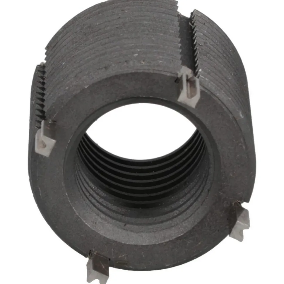 Thread Locking Insert: 3/4-10 Internal Thread, 1-1/8-12 External Thread, UNC, 1-1/8" OAL, Heavy-Duty Keylocking