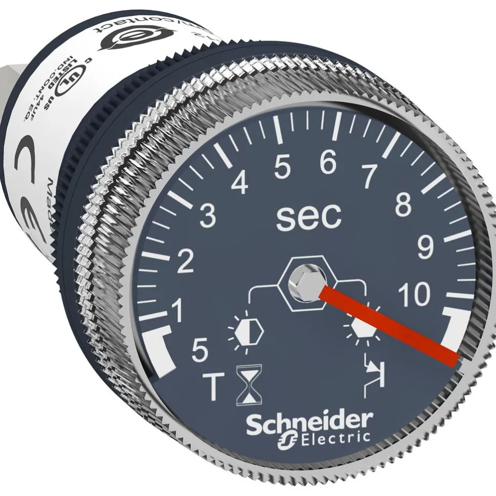Timers: Timer Type: Panel-Mounted Timer; Recommended Environment: Indoor; Timing Range: 0.5 - 10 s; Minimum On/Off Time: 0.5 s