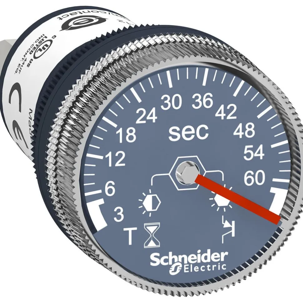 Timers: Timer Type: Panel-Mounted Timer; Recommended Environment: Indoor; Timing Range: 3 - 60 s; Minimum On/Off Time: 0.5 s