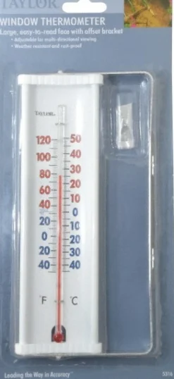 -40 to 120°F, Window and Wall Thermometer