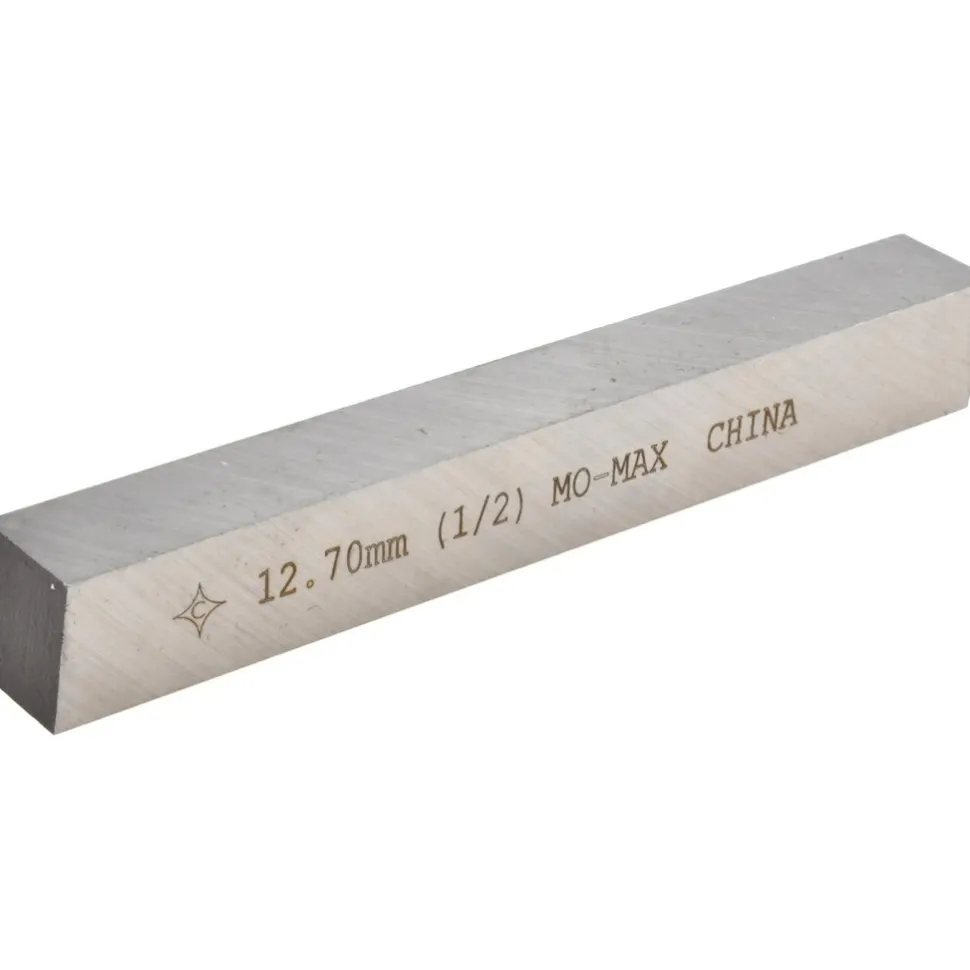 Tool Bit Blank: 1/2" Wide, 1/2" High, 4" Long, M2 High-Speed Steel, Square