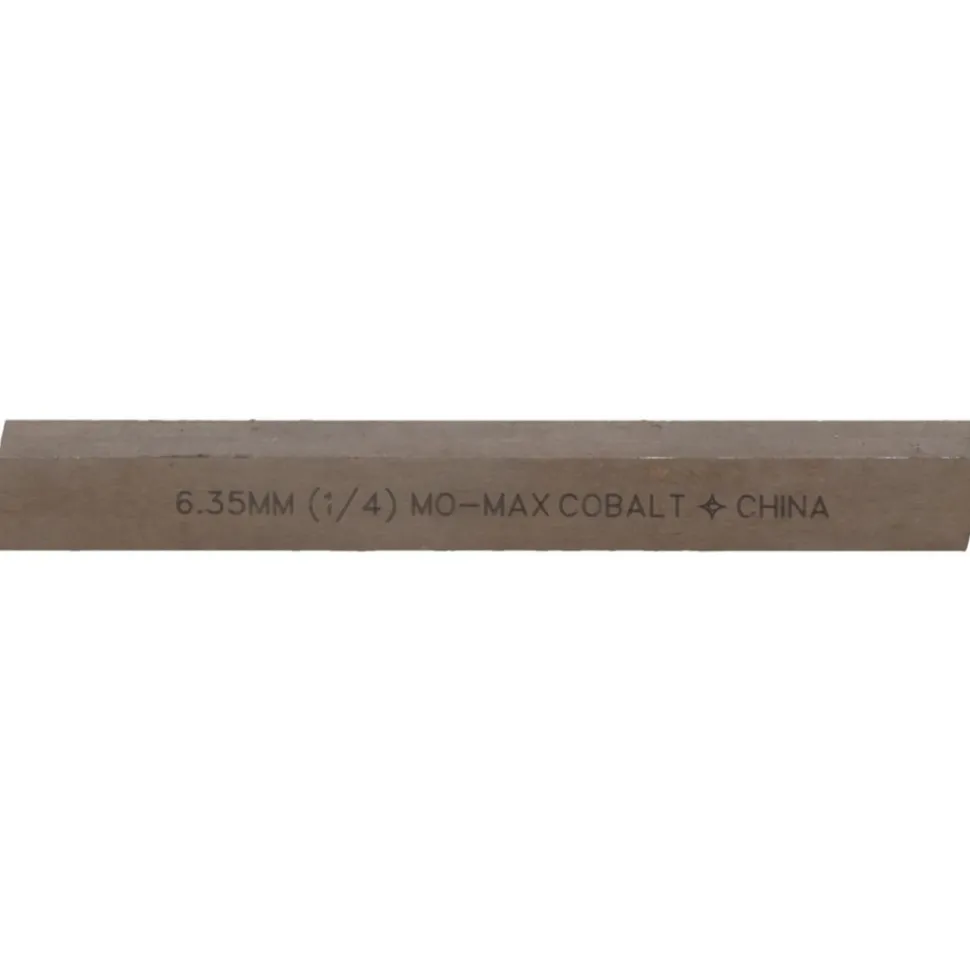 Tool Bit Blank: 1/4" Wide, 1/4" High, 2-1/2" Long, M42 Cobalt, Square