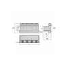 Tool Block Style A2TZN, 26mm Blade Height, 3.39" OAL, 1.89"& OAH, Indexable Cutoff Blade Tool Block