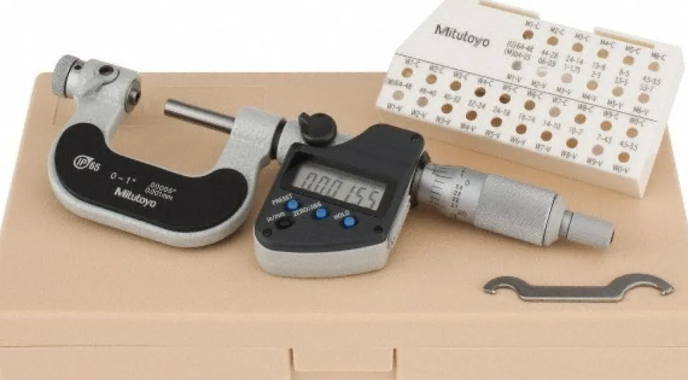 0 to 1" Range, Digital Counter, Electronic Screw Thread Micrometer