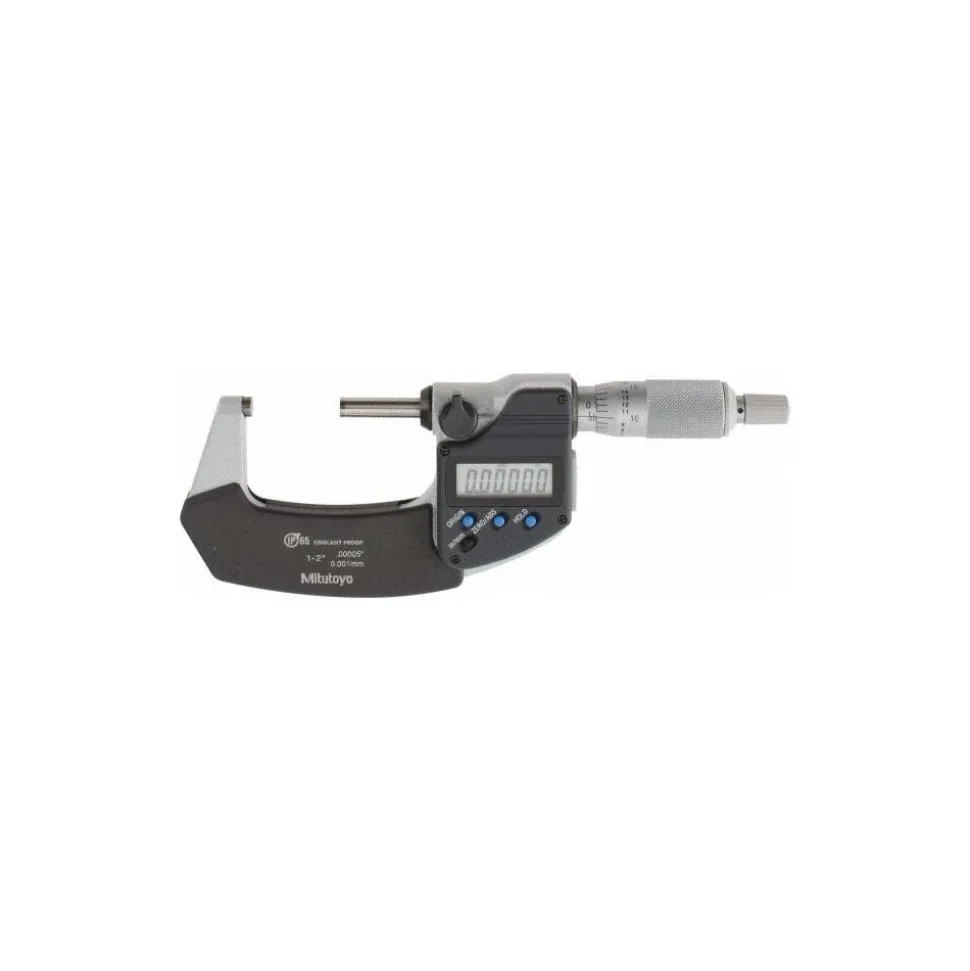 0 to 4" Range, 0.001mm Resolution, IP65, 4 Piece Electronic Outside Micrometer Sets
