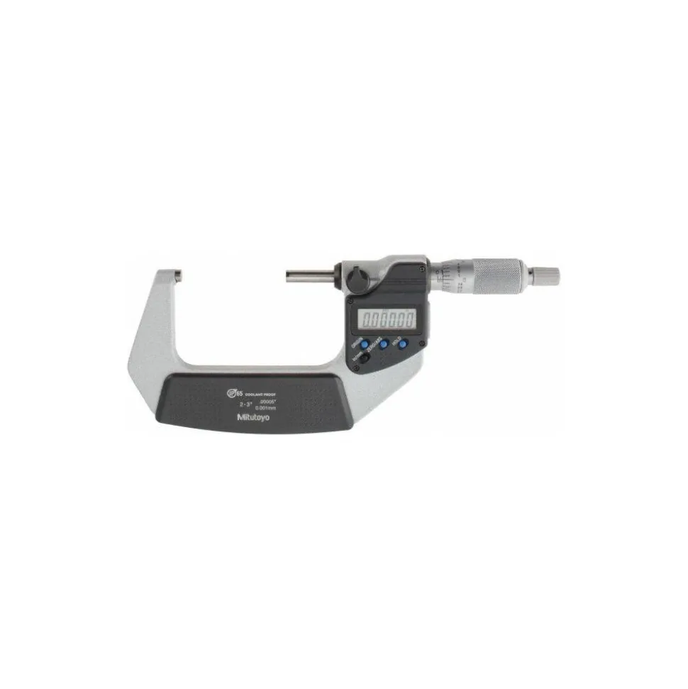 0 to 4" Range, 0.001mm Resolution, IP65, 4 Piece Electronic Outside Micrometer Sets