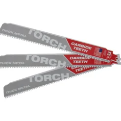 9" 8 TPI TORCH™ with Carbide Teeth SAWZALL® Blades, 3-Pack