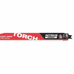 9" 8 TPI TORCH™ with NITRUS™ Carbide SAWZALL® Blade for Cast Iron, 5-Pack
