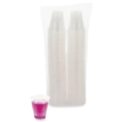 Translucent Plastic Cold Cups, 3 oz, Polypropylene, 125/Bag, 20 Bags/Carton