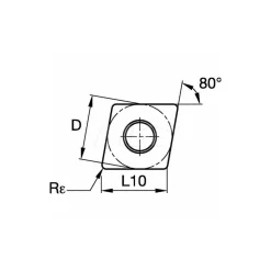 Turning Insert: CNMG432P KC5010, Carbide