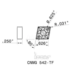 Turning Insert: CNMG 542-TF IC907, Carbide