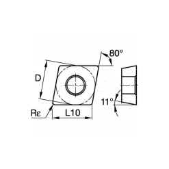 Turning Insert: CPMT21505LF KC5010, Carbide