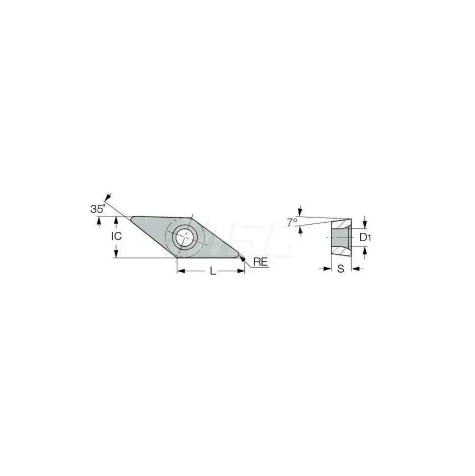 Turning Insert: VCGT331AS IC20, Carbide