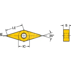 Turning Insert: VNMG332-MM 2025, Carbide