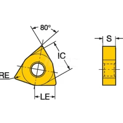 Turning Insert: WNMG432-MM 2220, Carbide