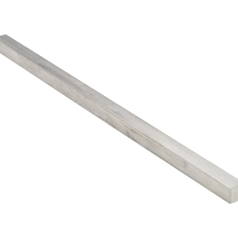 Undersized Key Stock: 1/2" High, 1/2" Wide, 12" Long, 18-8 Stainless Steel