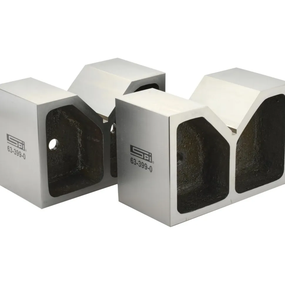 V-Block: 5-1/8" Max Capacity, 90° V Angle