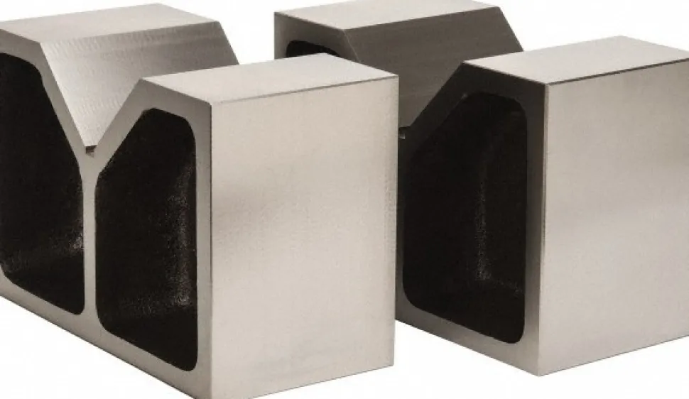 V-Block: 5-1/8" Max Capacity, 90° V Angle