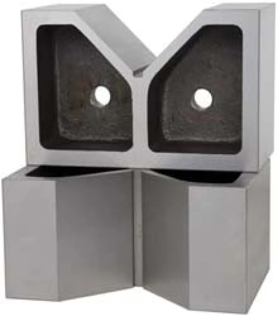 V-Block: 5" Max Capacity, 90° V Angle