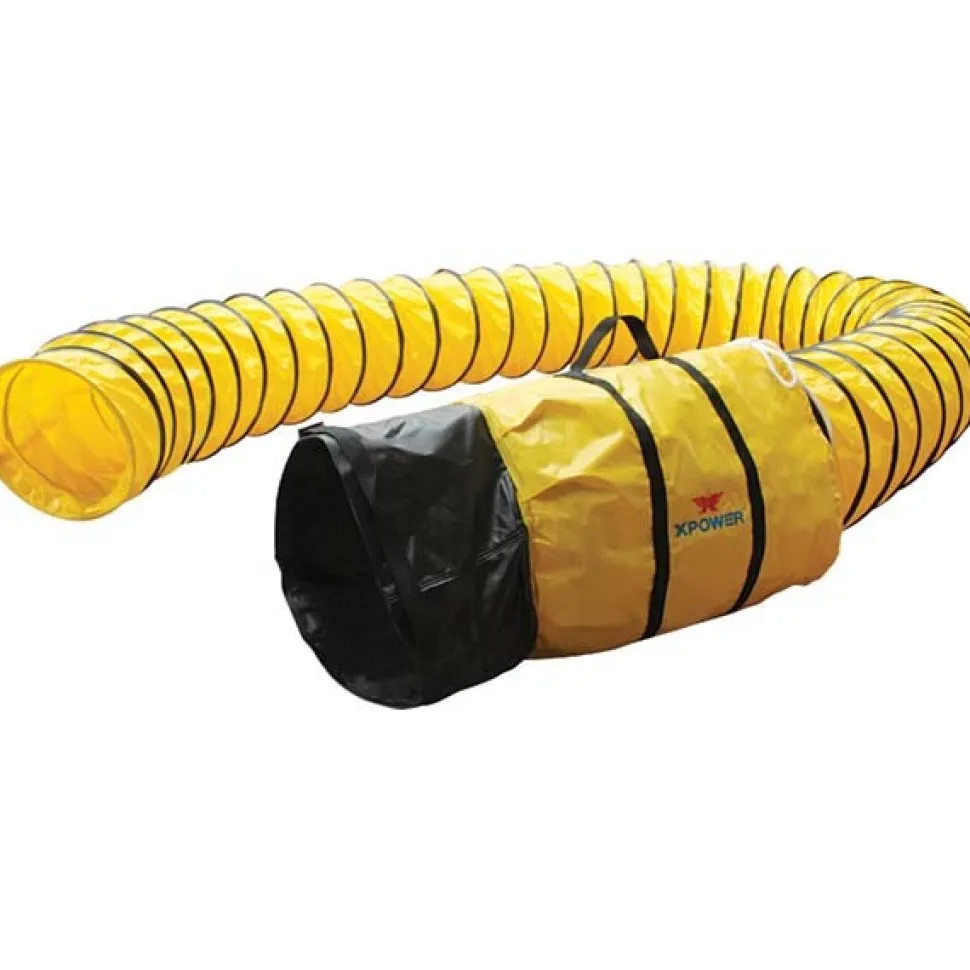 Ventilation Ducting, Vents & Fittings; Inside Dia (Inch): 12; Type: Hose; Product Type: Hose Duct; Hose; Elbow Type: Adjustable Elbow Assembly; Duct Type: Hose; Connector Type: Pull Strap; Length (Feet): 25; Material: PVC; For Use With: 12" Ventilator; Length (Feet): 25 ft