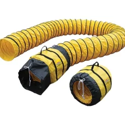 Ventilation Ducting, Vents & Fittings; Inside Dia (Inch): 16; Elbow Type: Adjustable Elbow Assembly; Duct Type: Hose; Connector Type: Pull Strap; Material: PVC; For Use With: 16" Ventilator; Length (Feet): 15 ft; Length (Inch): 15 ft; Dia (Inch): 16 in; Color: Yellow