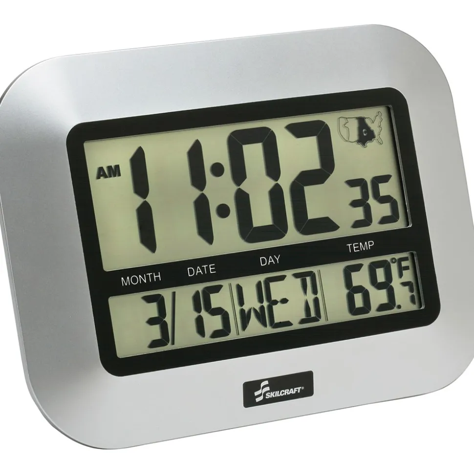 Wall Clocks: Display Type: LCD Digital; Power Source: AAA Batteries