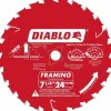 Wet & Dry Cut Saw Blade: 7-1/4" Dia, 5/8" Arbor Hole, 0.059" Kerf Width, 24 Teeth