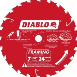 Wet & Dry Cut Saw Blade: 7-1/4" Dia, 5/8" Arbor Hole, 0.059" Kerf Width, 24 Teeth