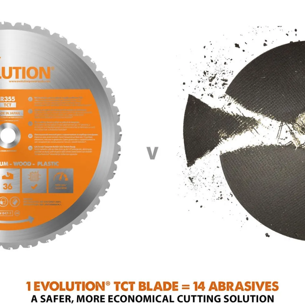 Wet & Dry-Cut Saw Blade: 14" Dia, 1" Arbor Hole, 36 Teeth