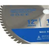 Wet & Dry Cut Saw Blade: 12" Dia, 1" Arbor Hole, 0.0945" Kerf Width, 80 Teeth