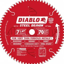 Wet & Dry Cut Saw Blade: 7-1/4" Dia, 5/8" Arbor Hole, 0.071" Kerf Width, 70 Teeth