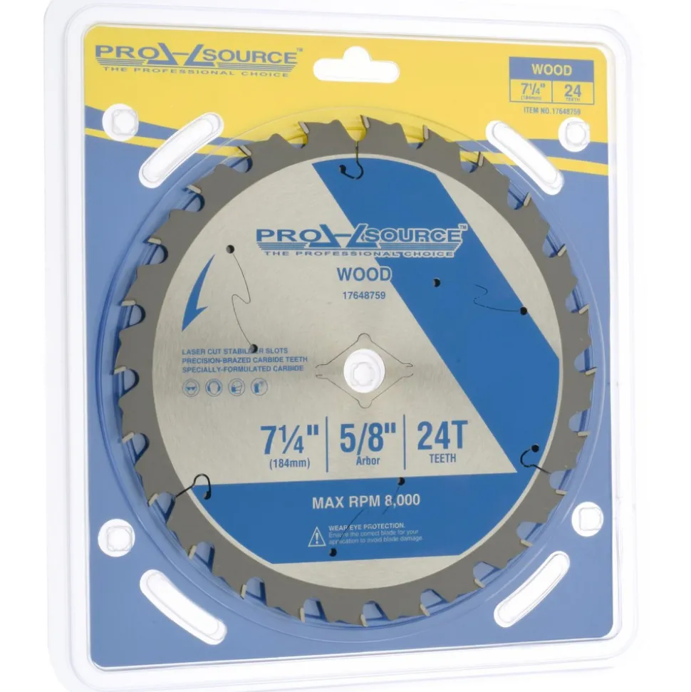 Wet & Dry Cut Saw Blade: 7-1/4" Dia, 5/8" Arbor Hole, 0.0709" Kerf Width, 24 Teeth