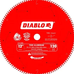 Wet & Dry Cut Saw Blade: 12" Dia, 1" Arbor Hole, 120 Teeth