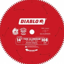 Wet & Dry Cut Saw Blade: 14" Dia, 1" Arbor Hole, 108 Teeth