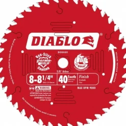 Wet & Dry Cut Saw Blade: 8-1/4" Dia, 5/8" Arbor Hole, 0.094" Kerf Width, 40 Teeth
