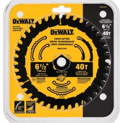 Wet & Dry Cut Saw Blade: 6-1/2" Dia, 5/8" Arbor Hole, 0.065" Kerf Width, 40 Teeth