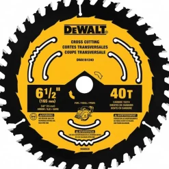 Wet & Dry Cut Saw Blade: 6-1/2" Dia, 5/8" Arbor Hole, 0.065" Kerf Width, 40 Teeth